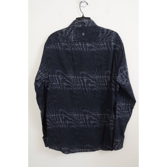 BAQCHI Men's XL 43-44 Artsy Tie-Dye Slim Fit Long Sleeve Shirt Preppy Academia - Picture 4 of 13